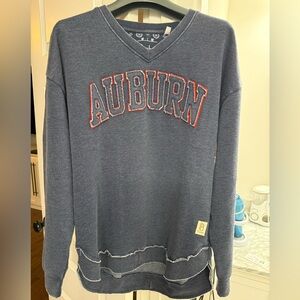 Auburn Pressbox by Royce Apparel V-Neck Sweatshirt NWT